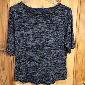 🌹5 for $25🌹 Apt. 9 Women's Black Heather Short Sleeve Knit Top